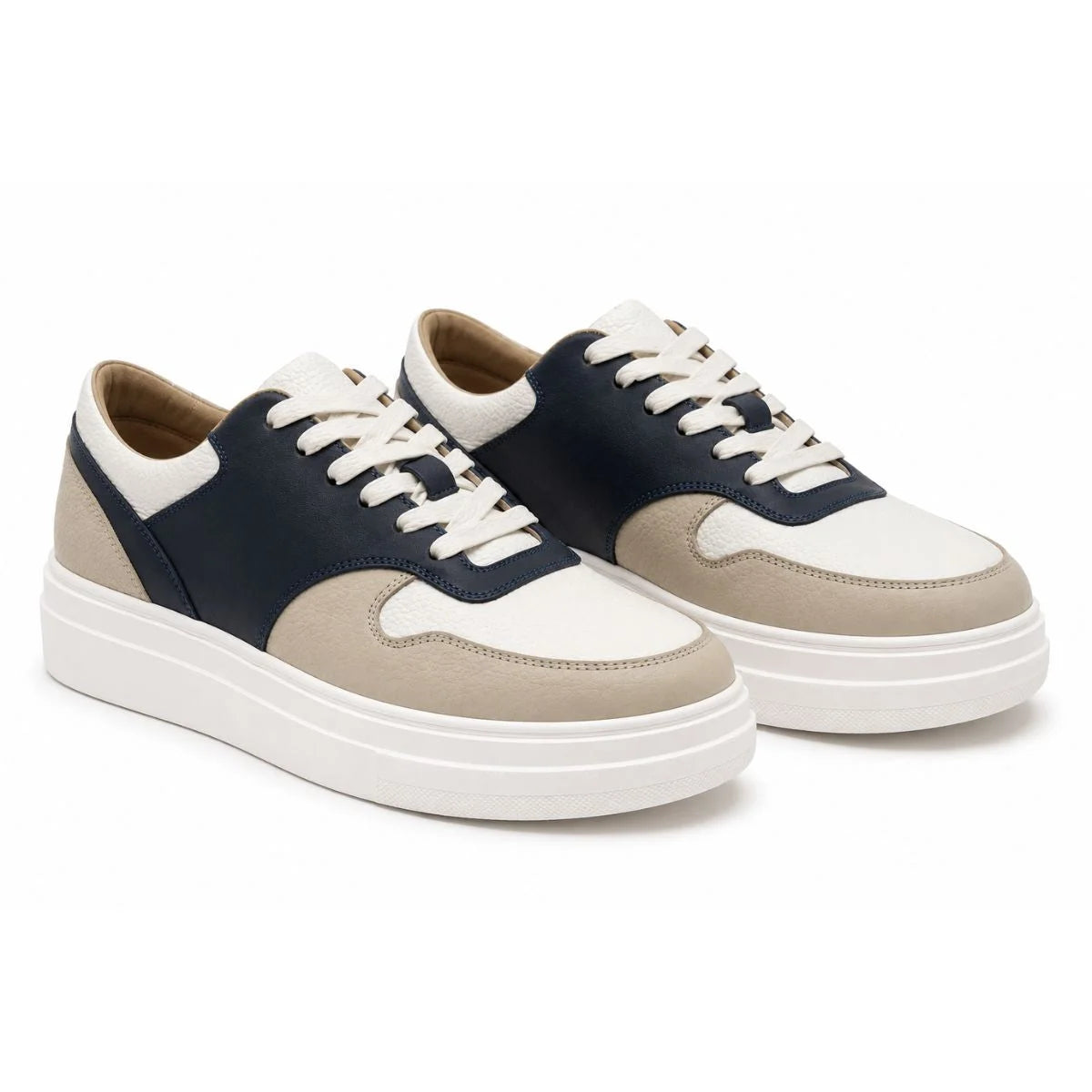 PATINA Bravo Shoes Men Code 203 - WHTNVY - White -Navy / 40