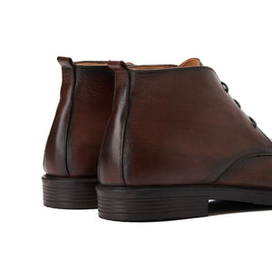 PATINA Causal Leather Boots Men 026-05-BRN