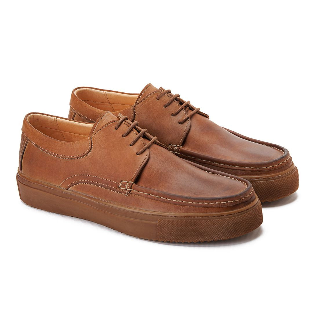 PATINA Causal Leather Shoes Men 200-10-TAN - 40 / Brown