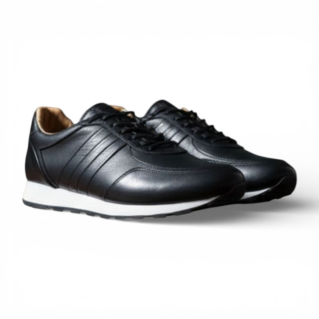 PATINA Causal Leather Shoes Men 900-01-BLK - Black / 40