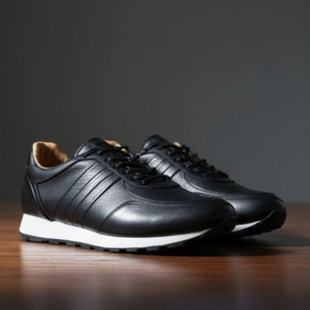 PATINA Causal Leather Shoes Men 900-01-BLK