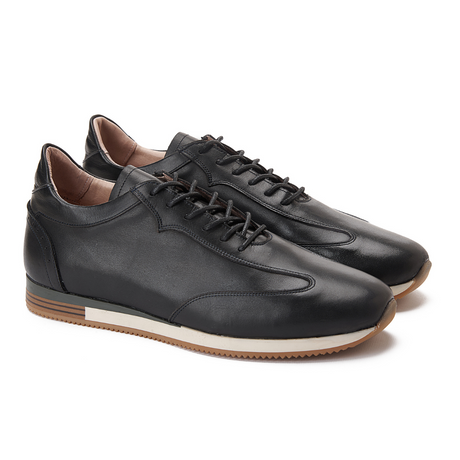 PATINA Causal Leather Shoes Men 900-03-BLK - 40 / Black