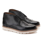 PATINA Causal Oxford Leather Boots Men 625-04-BLK - 40 / Black
