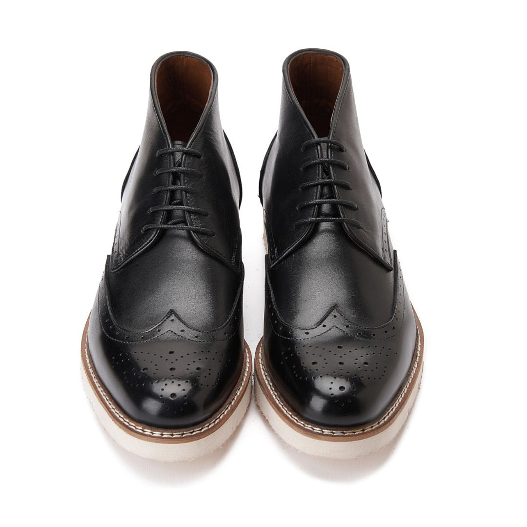 PATINA Causal Oxford Leather Boots Men 625-04-BLK