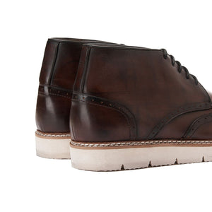 PATINA Causal Oxford Leather Boots Men 625-04-BRN