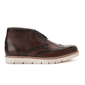 PATINA Causal Oxford Leather Boots Men 625-04-BRN