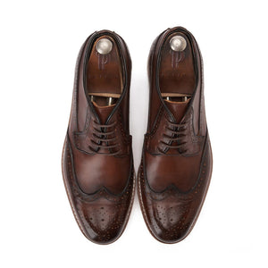 PATINA Causal Oxford Leather Shoes Men 625-02-TAN