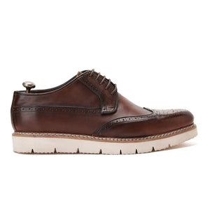 PATINA Causal Oxford Leather Shoes Men 625-02-TAN
