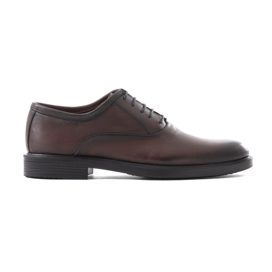 PATINA Plain Lace-Up Leather Oxford Shoes for Men 026-01-BRN - Brown / 40