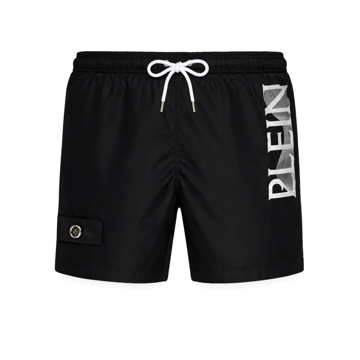 PLEIN SPORT Logo Print Drawstring Swim Shorts Men PL0011 - BLK - Black / S