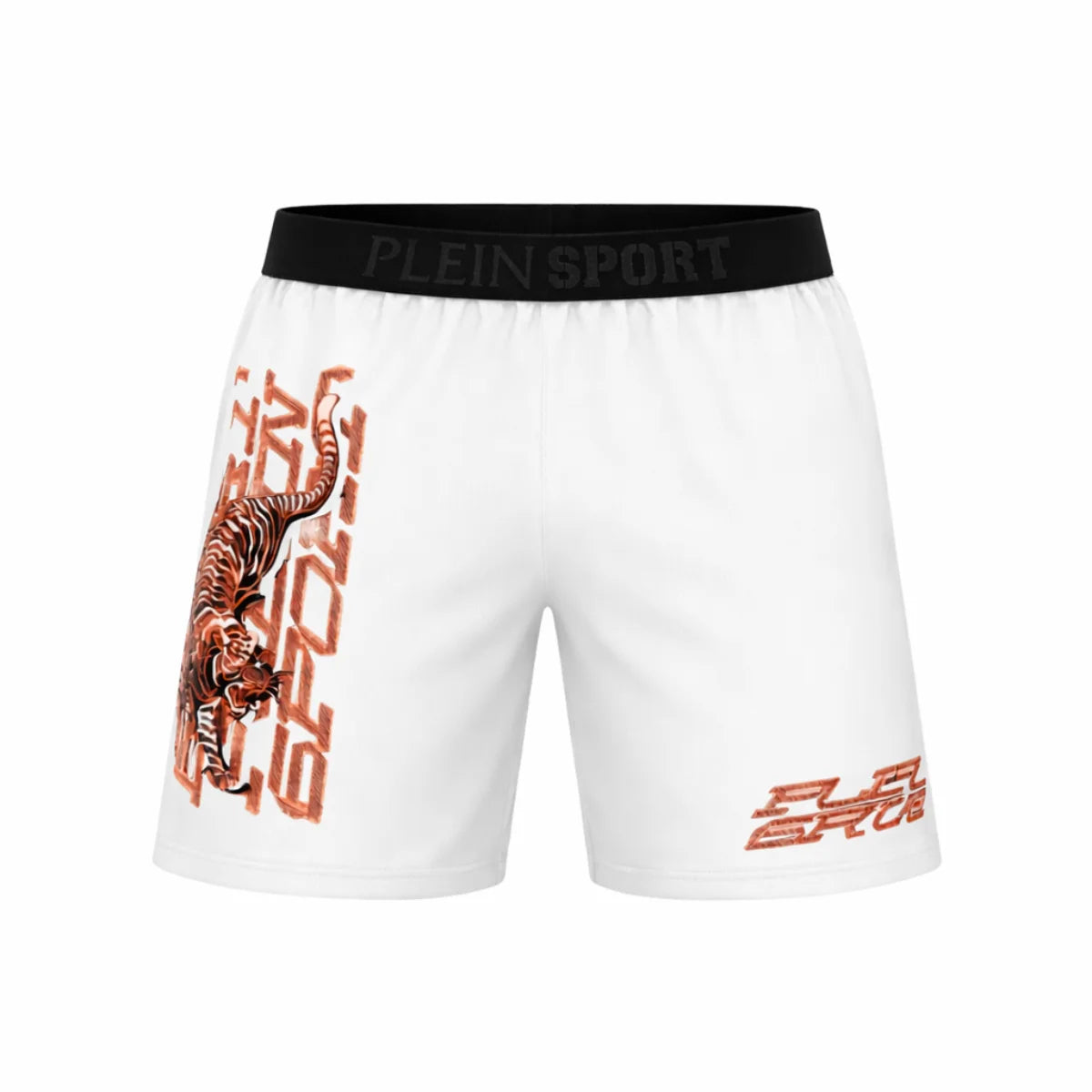 PLEIN SPORT Logo Print Drawstring Swim Shorts Men PL0012 - WHT - White / S
