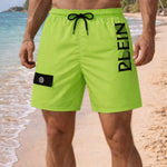 PLEIN SPORT Logo Print Drawstring Swim Shorts Men PL0014 - LMN