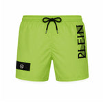 PLEIN SPORT Logo Print Drawstring Swim Shorts Men PL0014 - LMN - Lemon / S