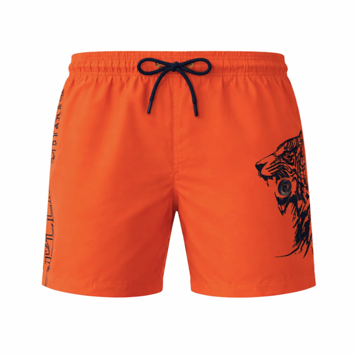 PLEIN SPORT Logo Print Drawstring Swim Shorts Men PL0015 - ORG - Orange / S
