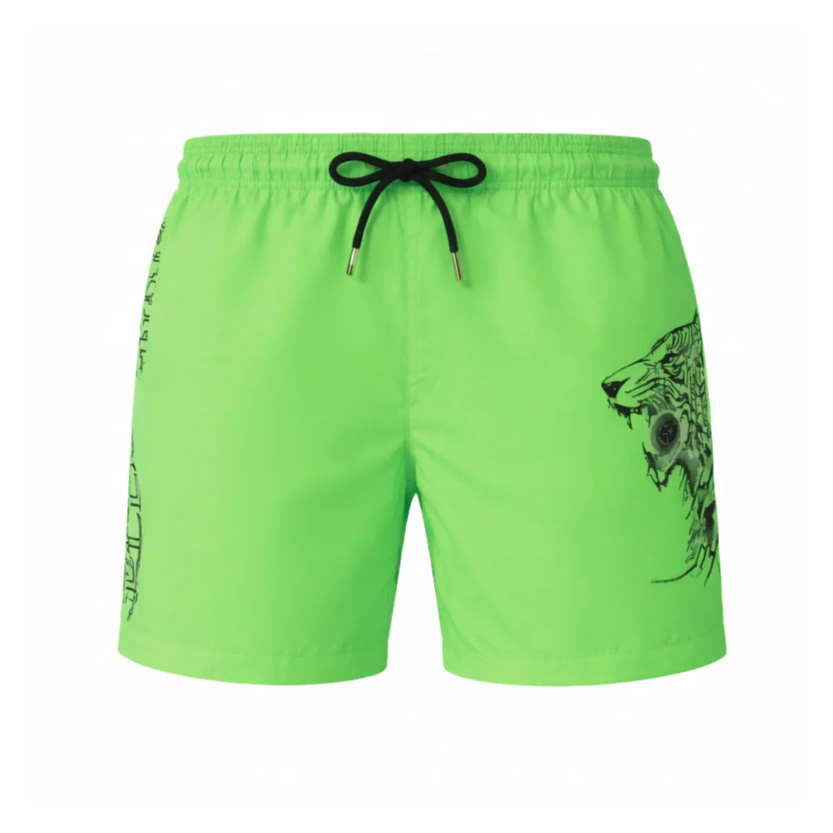 PLEIN SPORT Logo Print Drawstring Swim Shorts Men PL0016 - GRN - Green / S