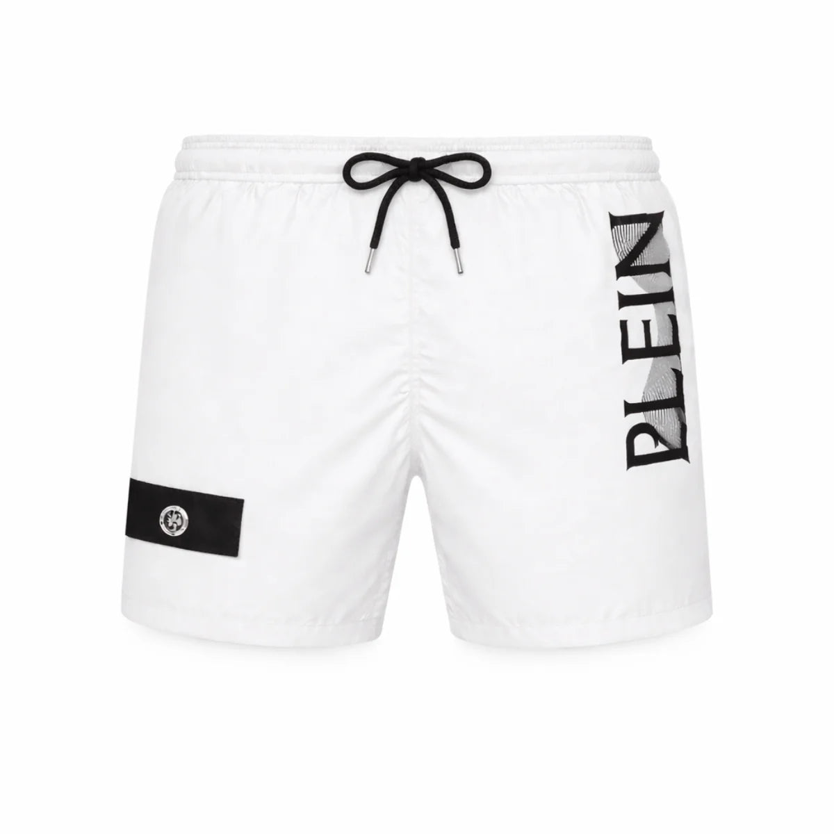 PLEIN SPORT Logo Print Drawstring Swim Shorts Men PL0018 - WHT - White / S