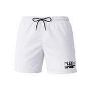 PLEIN SPORT Logo Print Drawstring Swim Shorts Men PL0088 - WHT - White / S