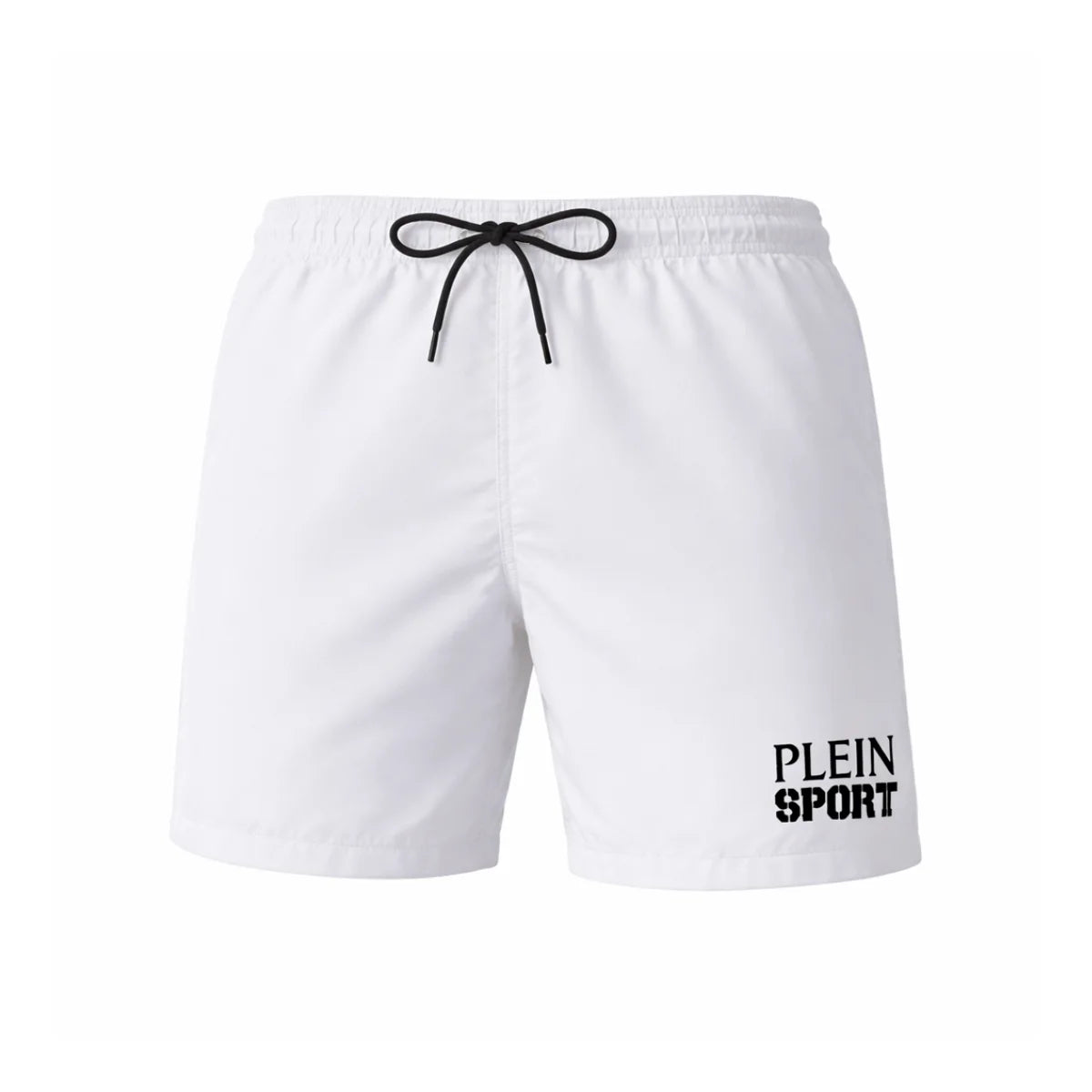 PLEIN SPORT Logo Print Drawstring Swim Shorts Men PL0088 - WHT - White / S