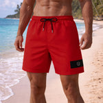 PLEIN SPORT Logo Print Drawstring Swim Shorts Men PS25026-RED