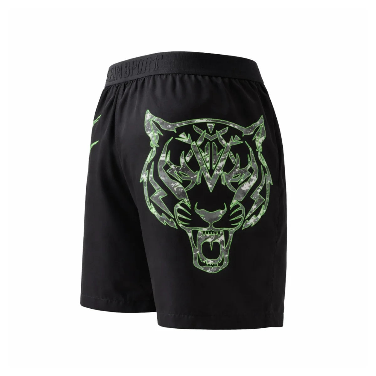 PLEIN SPORT Logo Print Drawstring Swim Shorts Men PS25028-BLK