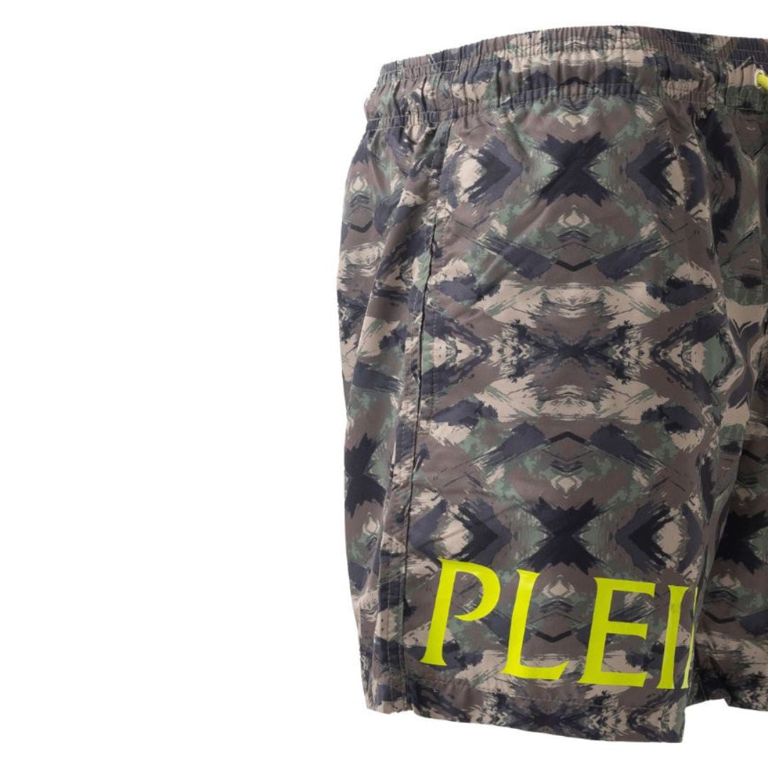 PLEIN SPORT Logo Print Drawstring Swim Shorts Men PS25033-ARM