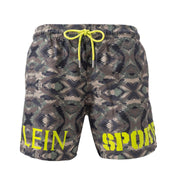 PLEIN SPORT Logo Print Drawstring Swim Shorts Men PS25033-ARM - S / Army