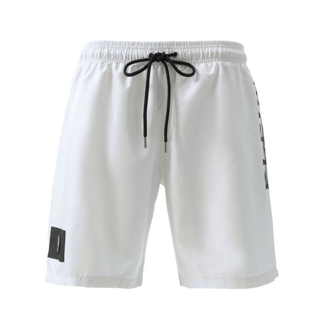 PLEIN SPORT Logo Print Drawstring Swim Shorts Men PS25034-WHT - S / WHT
