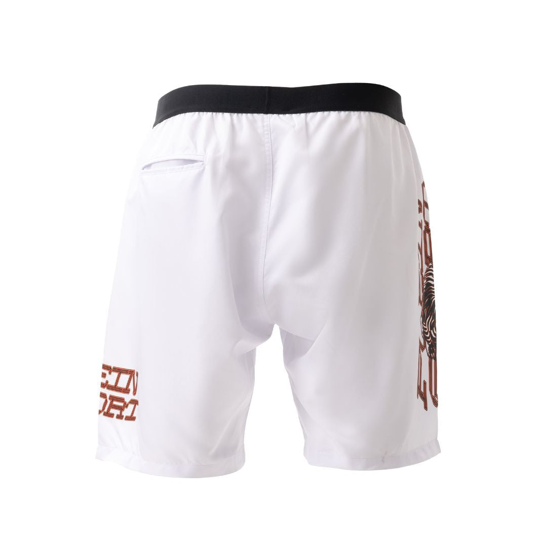 PLEIN SPORT Logo Print Drawstring Swim Shorts Men PS25035-WHT