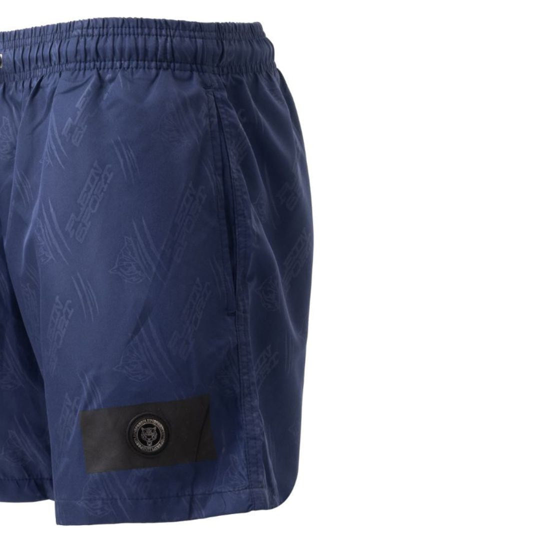 PLEIN SPORT Logo Print Drawstring Swim Shorts Men PS25036-NVY