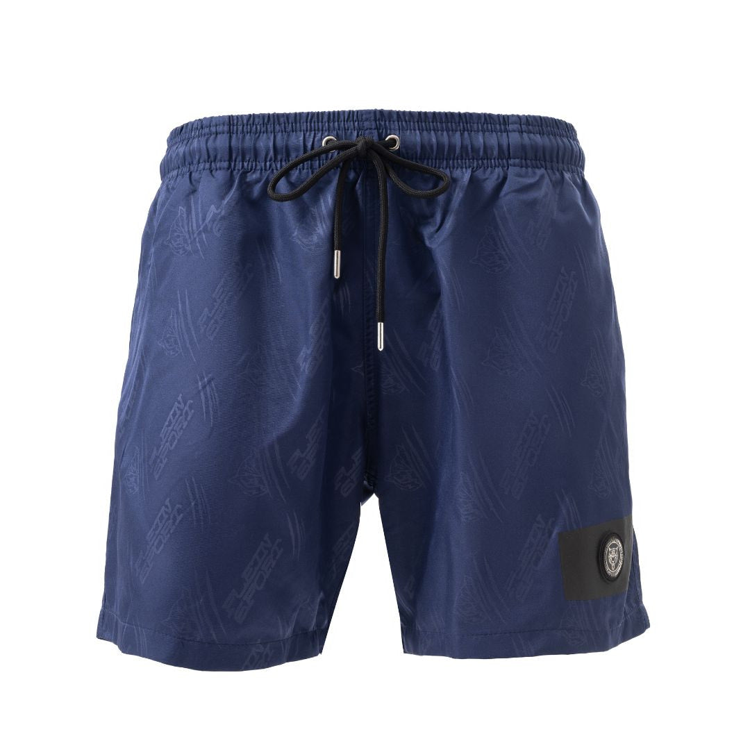 PLEIN SPORT Logo Print Drawstring Swim Shorts Men PS25036-NVY - S / Navy