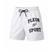 PLEIN SPORT Logo Print Drawstring Swim Shorts Men PS25037-WHT - White / S