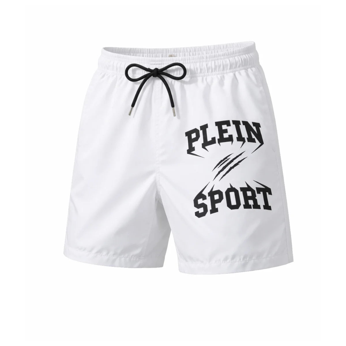 PLEIN SPORT Logo Print Drawstring Swim Shorts Men PS25037-WHT - White / S