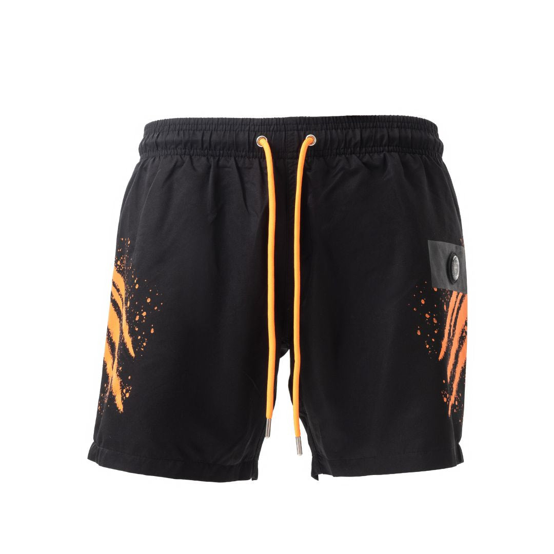 PLEIN SPORT Logo Print Drawstring Swim Shorts Men PS25040-BLK - S / Black