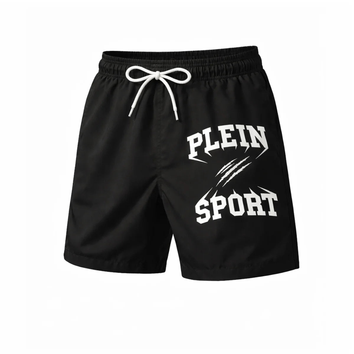 PLEIN SPORT Logo Print Drawstring Swim Shorts Men PS25041-BLK - Black / S