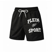 PLEIN SPORT Logo Print Drawstring Swim Shorts Men PS25041-BLK - Black / S
