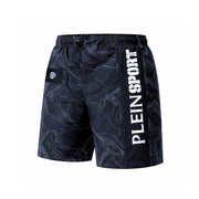 PLEIN SPORT Logo Print Drawstring Swim Shorts Men PS25042- BLK - Black / S