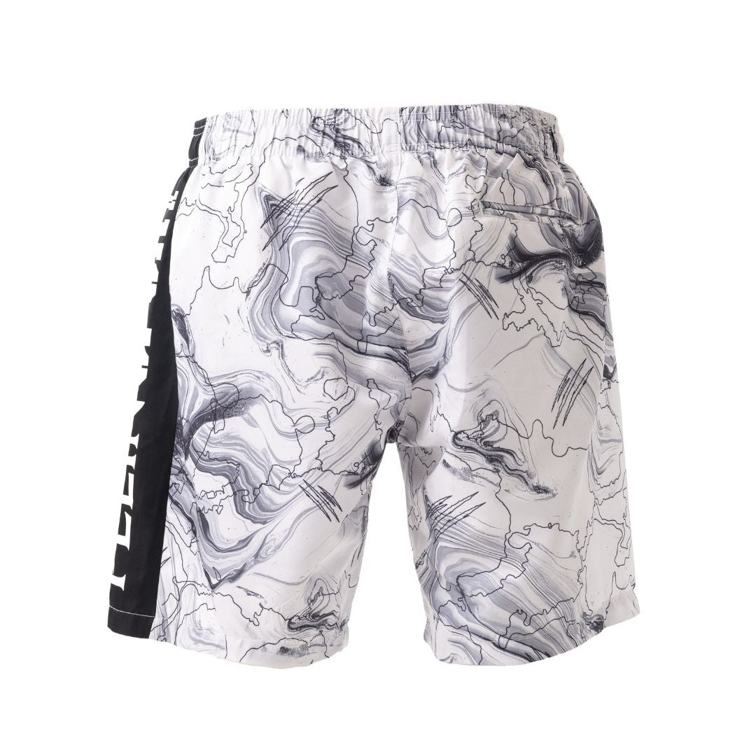 PLEIN SPORT Logo Print Drawstring Swim Shorts Men PS25042-WHT