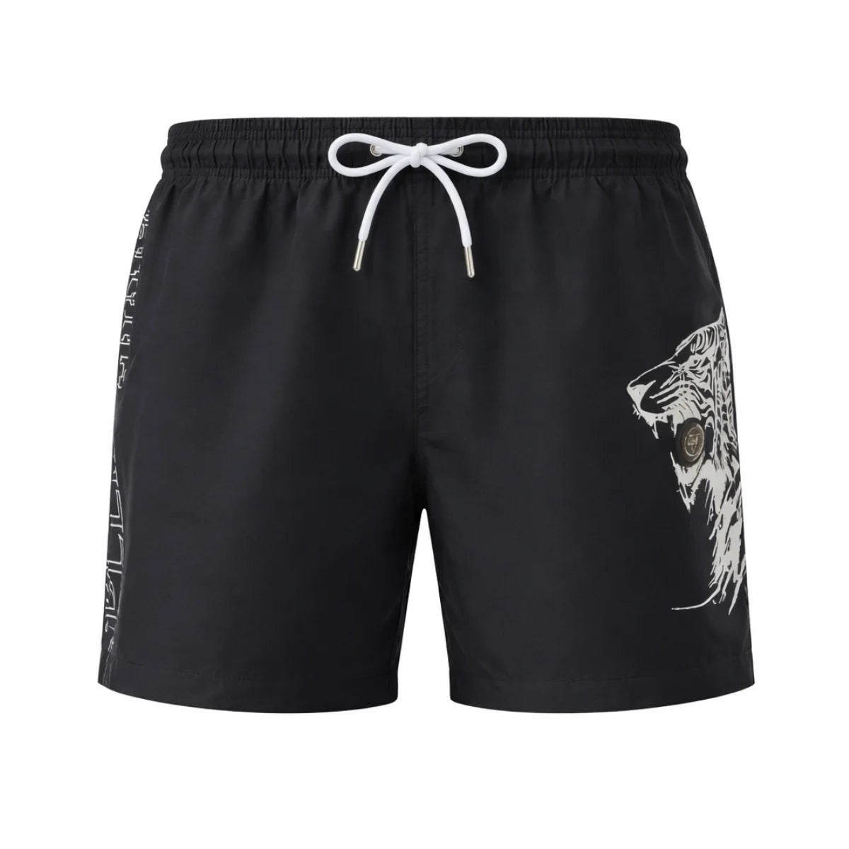 PLEIN SPORT Logo Print Drawstring Swim Shorts Men PS25043-BLK - Black / S