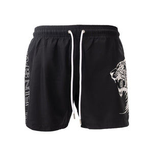 PLEIN SPORT Logo Print Drawstring Swim Shorts Men PS25043-BLK - S / Black
