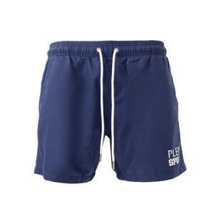 PLEIN SPORT Logo Print Drawstring Swim Shorts Men PS25044-NVY - S / Navy