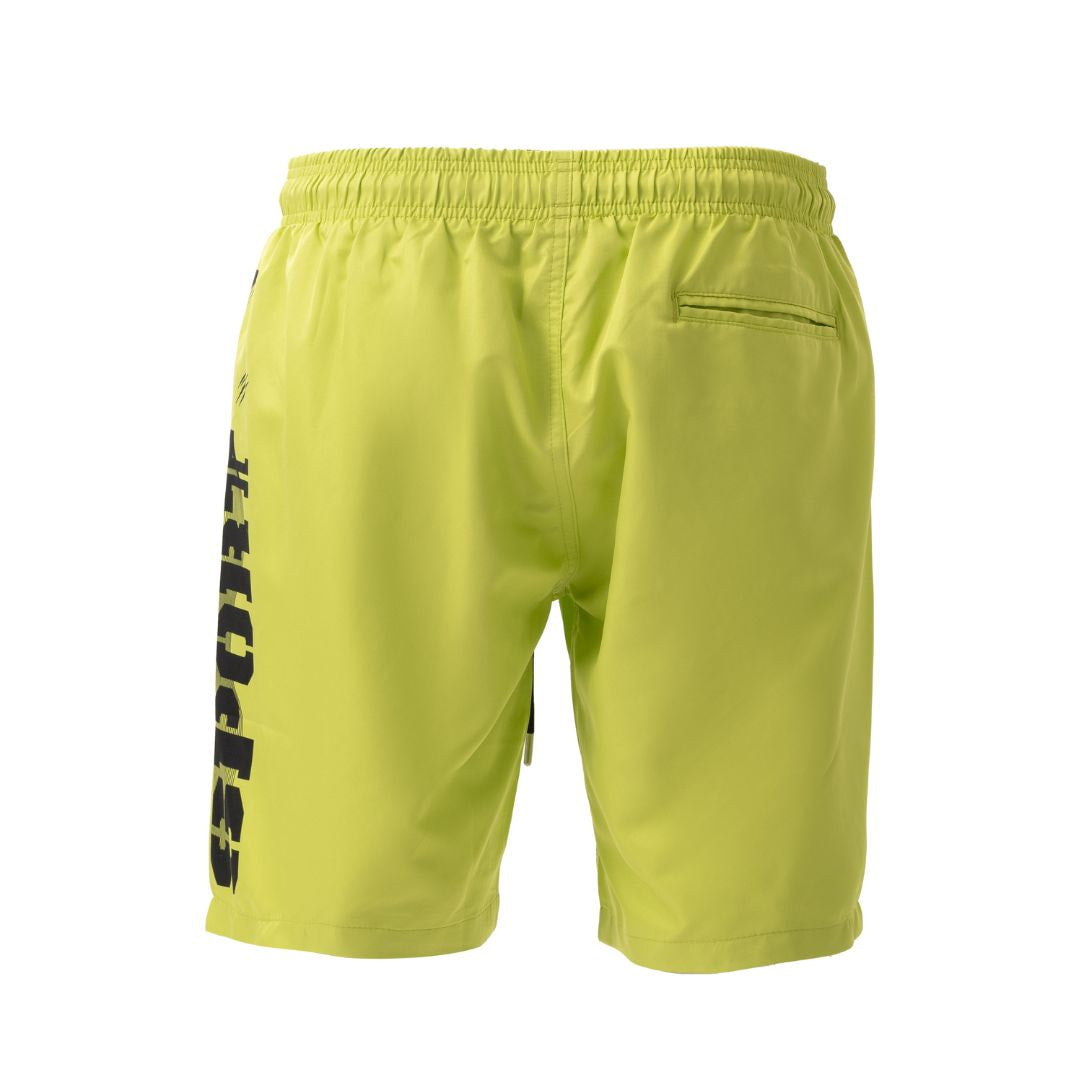PLEIN SPORT Logo Print Drawstring Swim Shorts Men PS25045-YEL