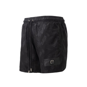 PLEIN SPORT Logo Print Drawstring Swim Shorts Men PS25046-BLK