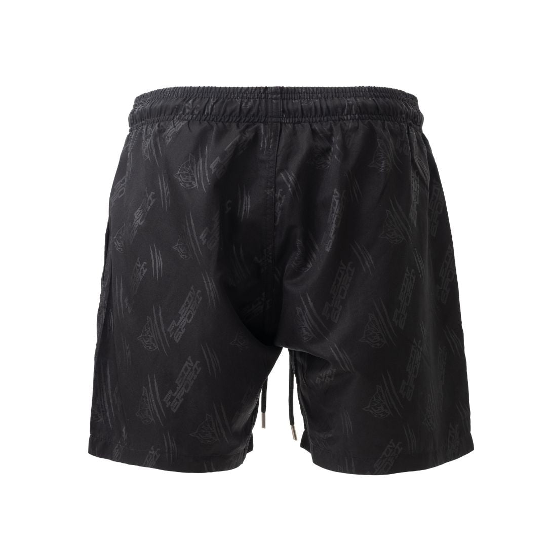 PLEIN SPORT Logo Print Drawstring Swim Shorts Men PS25046-BLK