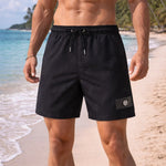 PLEIN SPORT Logo Print Drawstring Swim Shorts Men PS25046-BLK
