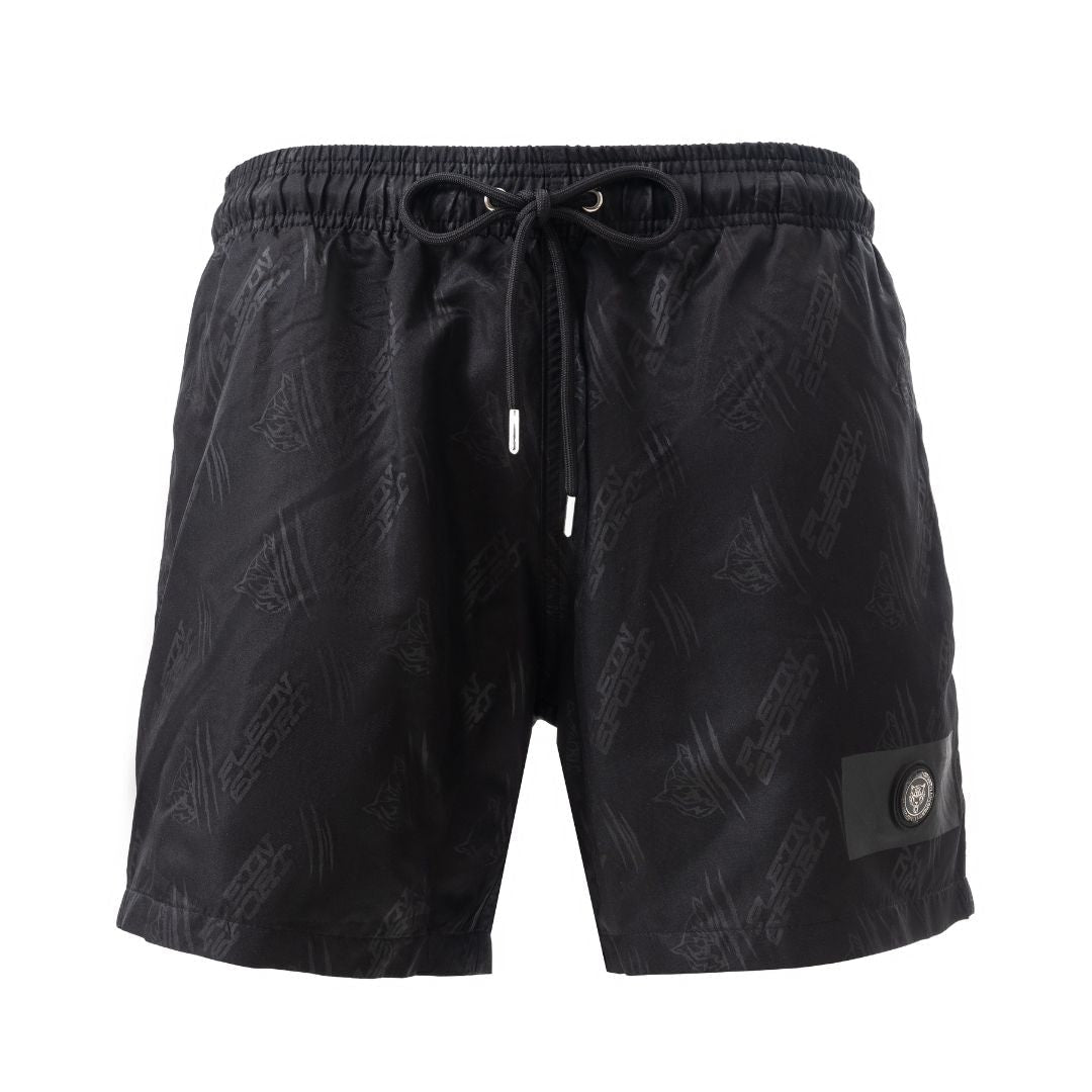 PLEIN SPORT Logo Print Drawstring Swim Shorts Men PS25046-BLK - S / Black