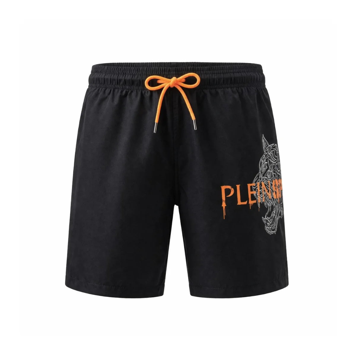 PLEIN SPORT Logo Print Drawstring Swim Shorts Men PS25049-BLK - Black / S