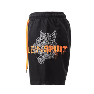 PLEIN SPORT Logo Print Drawstring Swim Shorts Men PS25049-BLK