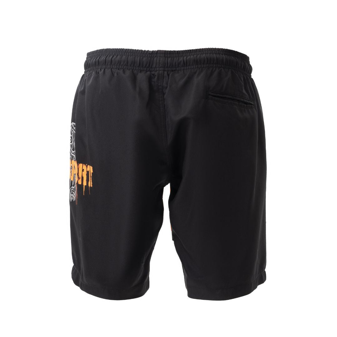 PLEIN SPORT Logo Print Drawstring Swim Shorts Men PS25049-BLK