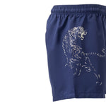 PLEIN SPORT Logo Print Drawstring Swim Shorts Men PS25050-NVY