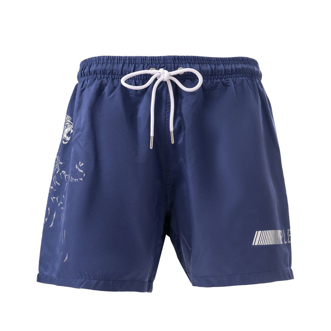 PLEIN SPORT Logo Print Drawstring Swim Shorts Men PS25050-NVY - S / Navy